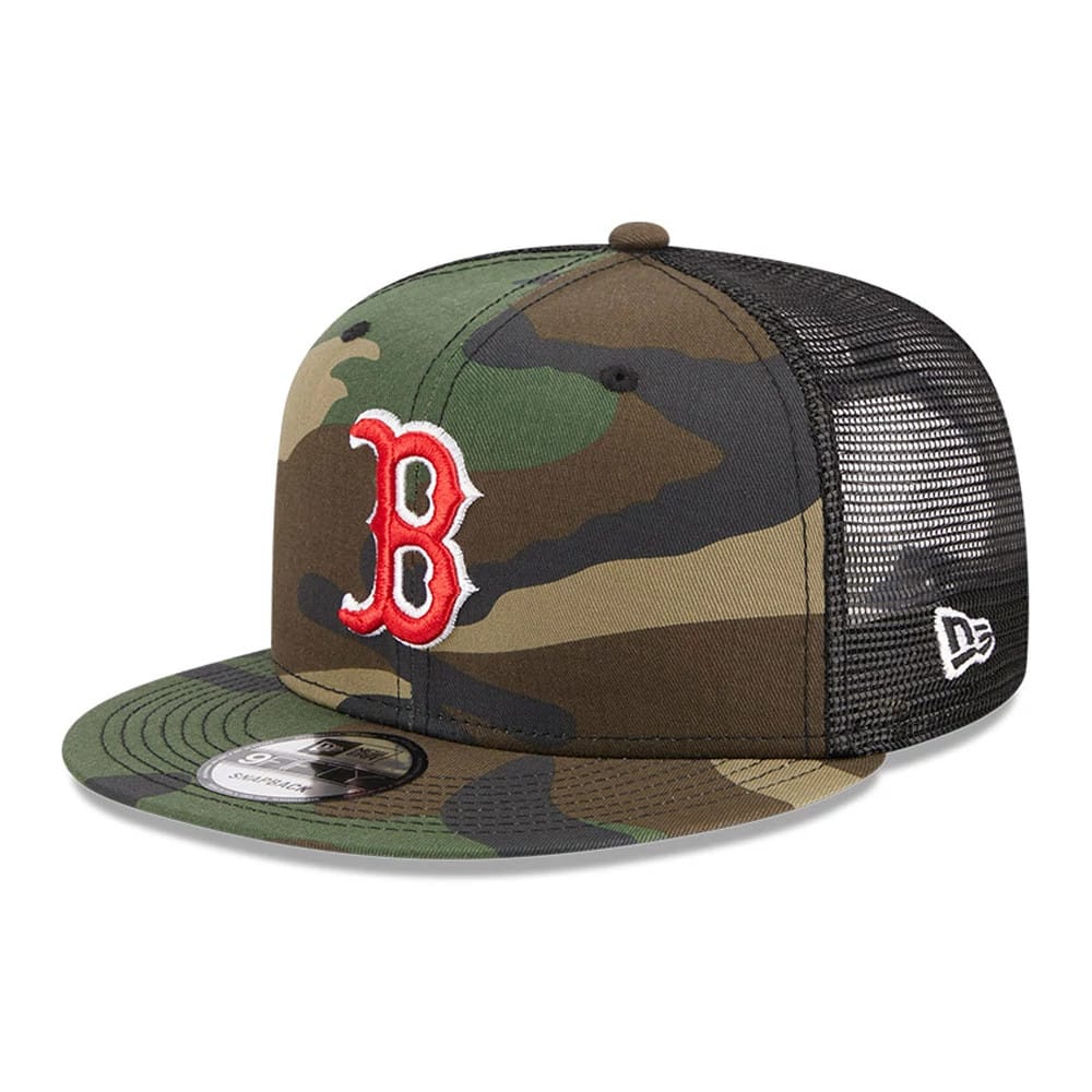 Boston Red Sox MLB Evergreen Camo 9FIFTY Trucker Adjustable Cap-kentox