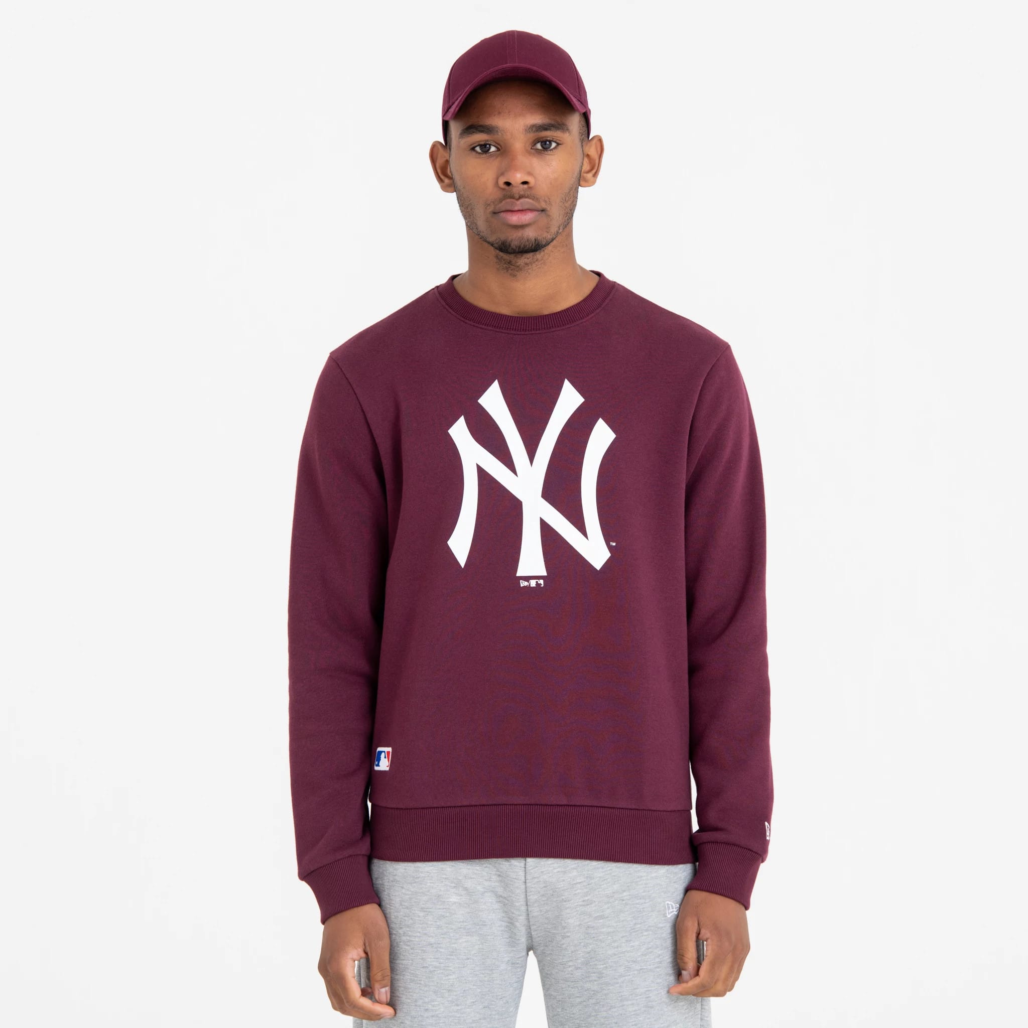 New York Yankees MLB Regular Dark Purple Crew Neck Sweatshirt-kentox