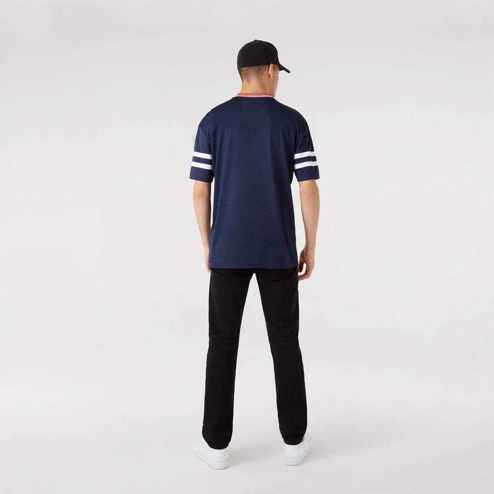 New England Patriots NFL Dark Blue Mesh T-Shirt-kentox
