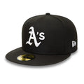 Oakland Athletics MLB Black and White 59FIFTY Fitted Cap-kentox