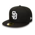 San Diego Padres MLB Black and White 59FIFTY Fitted Cap-kentox