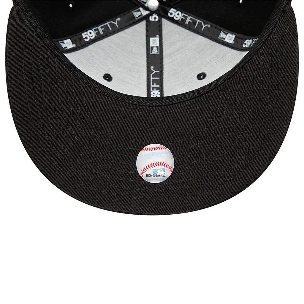 Anaheim Angels MLB Black and White 59FIFTY Fitted Cap-kentox