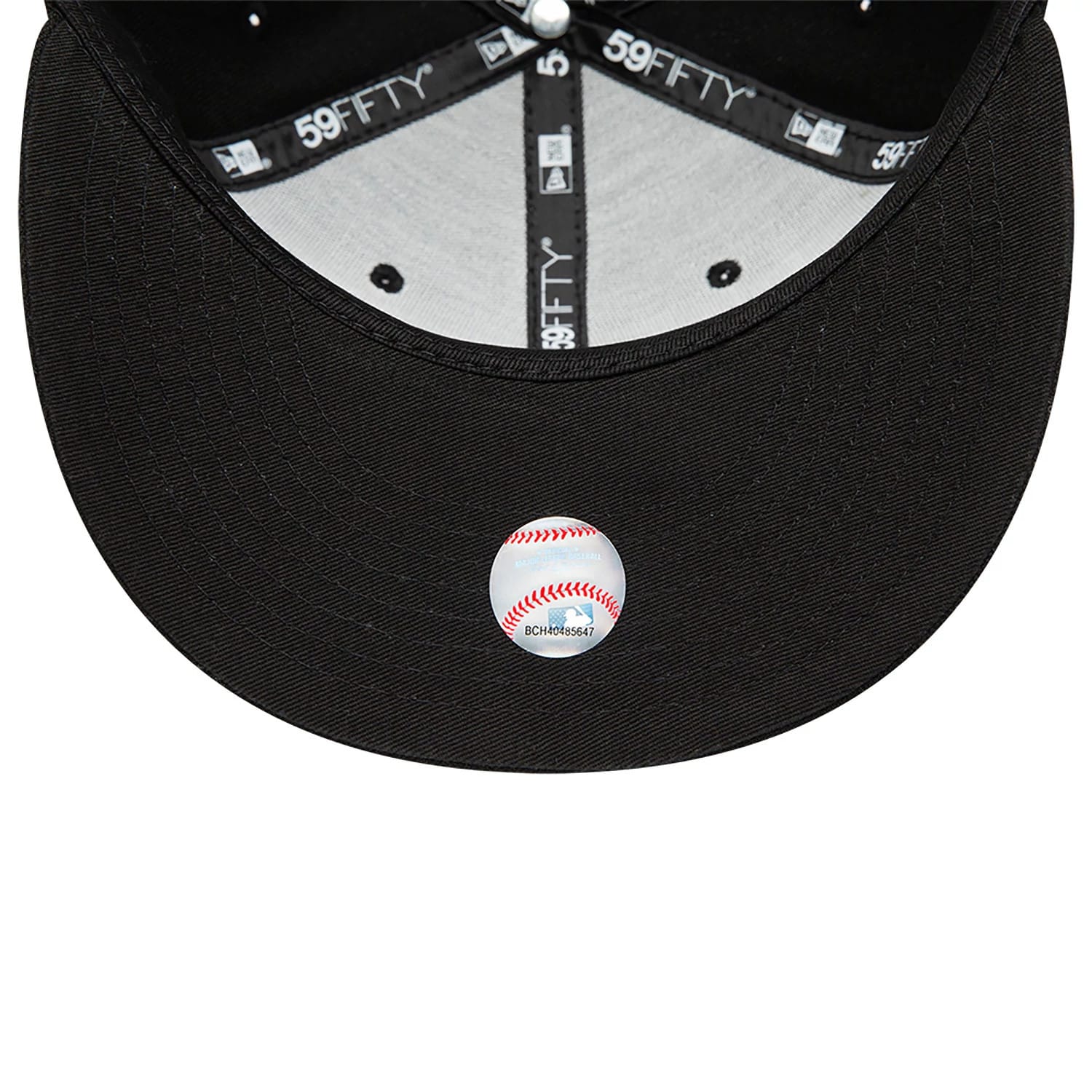 Anaheim Angels MLB Black and White 59FIFTY Fitted Cap-kentox