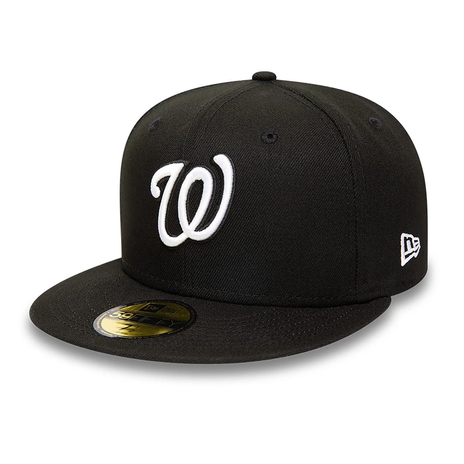 Washington Nationals MLB Black and White 59FIFTY Fitted Cap-kentox