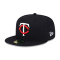 Minnesota Twins MLB Authentic On Field Navy 59FIFTY Fitted Cap-kentox