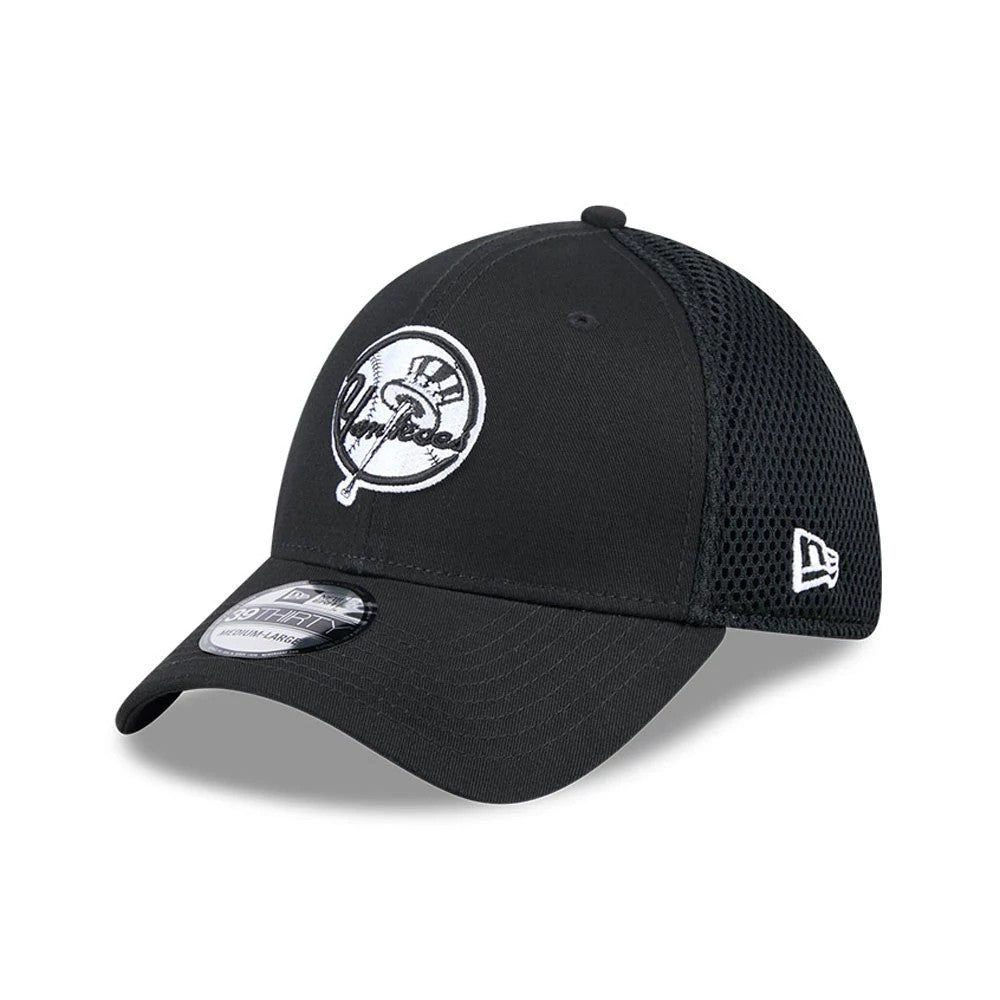 New York Yankees MLB Evergreen Neo Black 39THIRTY Stretch Fit Cap-kentox
