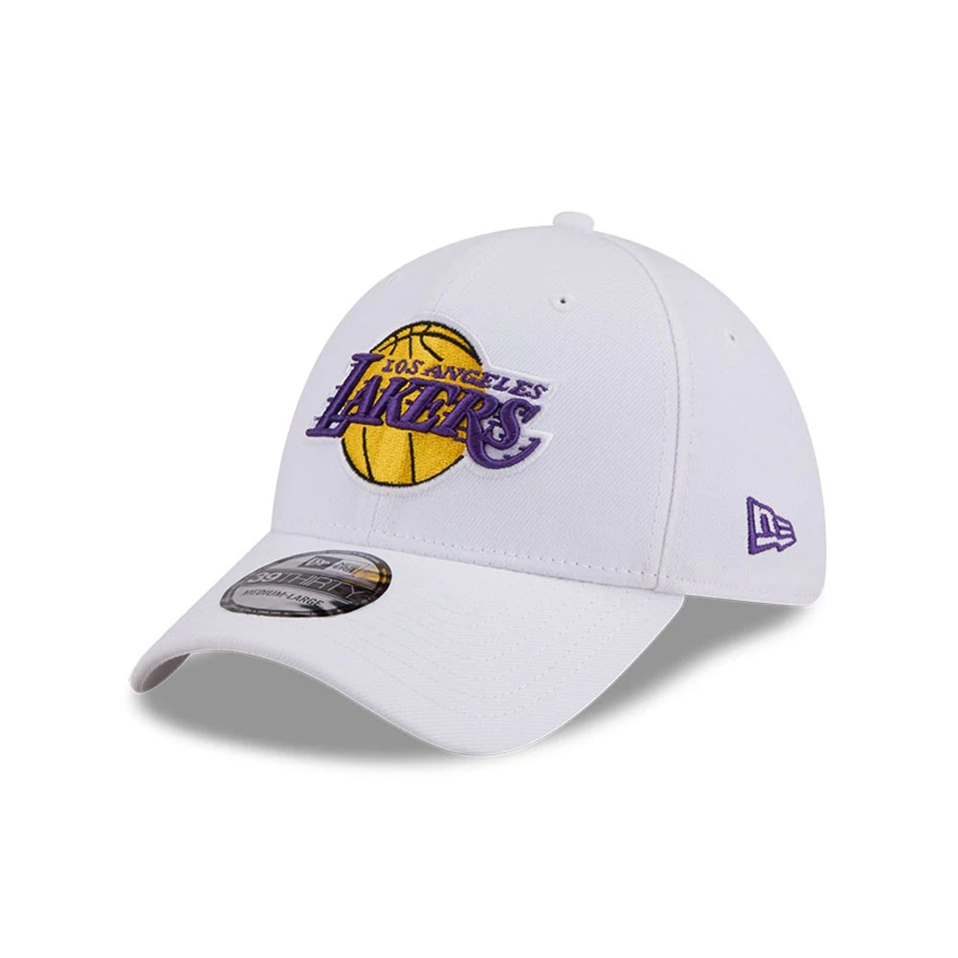 LA Lakers NBA Evergreen White 39THIRTY Stretch Fit Cap-kentox