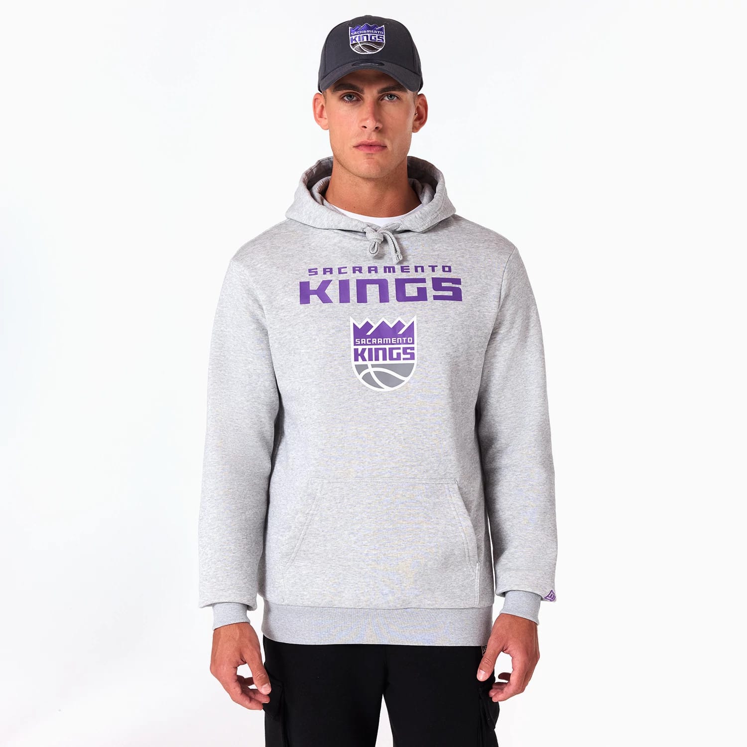 Sacramento Kings NBA Grey Pullover Hoodie-kentox