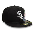 Chicago White Sox MLB Floral Black 59FIFTY Fitted Cap-kentox