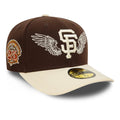 San Francisco Giants MLB Team Wings Dark Brown 59FIFTY Fitted Cap-kentox