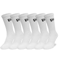 New Era Flag 6-Pack White Crew Socks-kentox