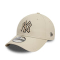 New York Yankees Team Outline Cream 9FORTY Adjustable Cap-kentox