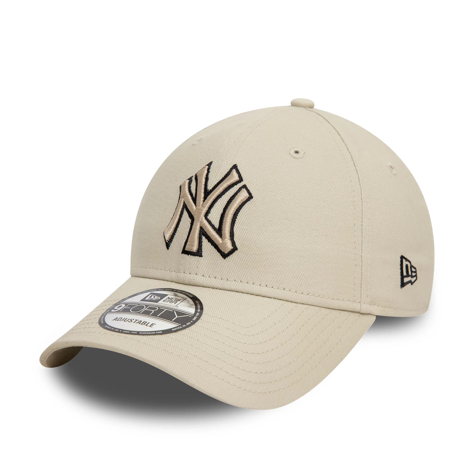 New York Yankees Team Outline Cream 9FORTY Adjustable Cap-kentox