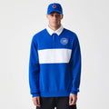 Chicago Cubs Throwback Prep Blue Long Sleeve Rugby Shirt-kentox