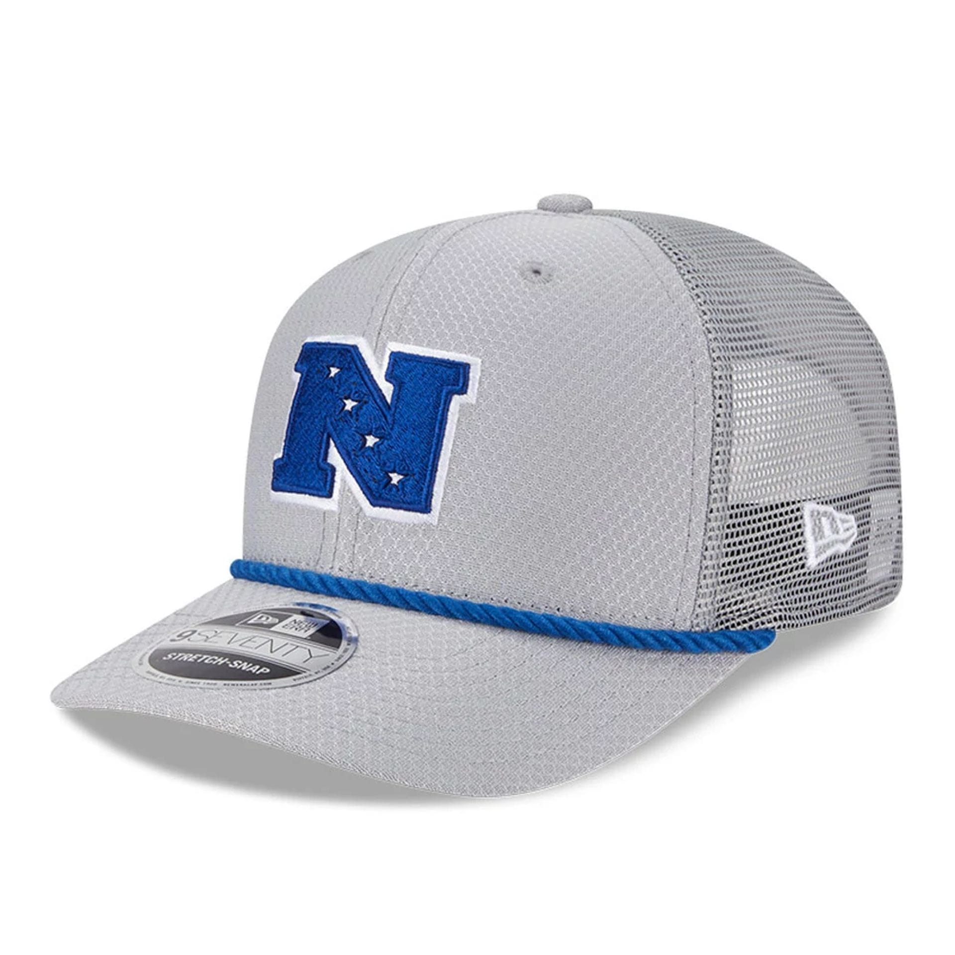 NFL Pro Bowl 2025 NFC Logo Grey 9SEVENTY Trucker Stretch Snap Cap-kentox