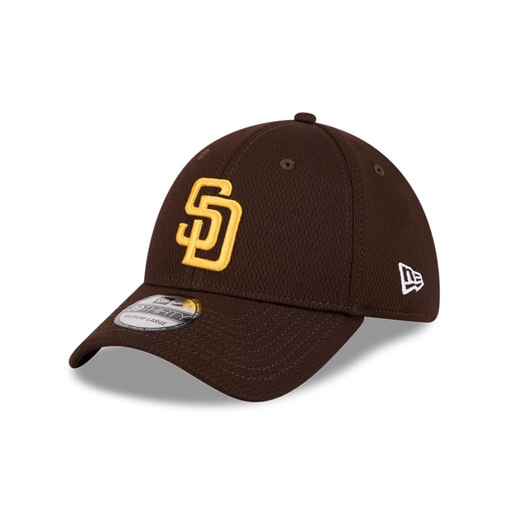 San Diego Padres MLB Evergreen Dark Brown 39THIRTY Stretch Fit Cap-kentox