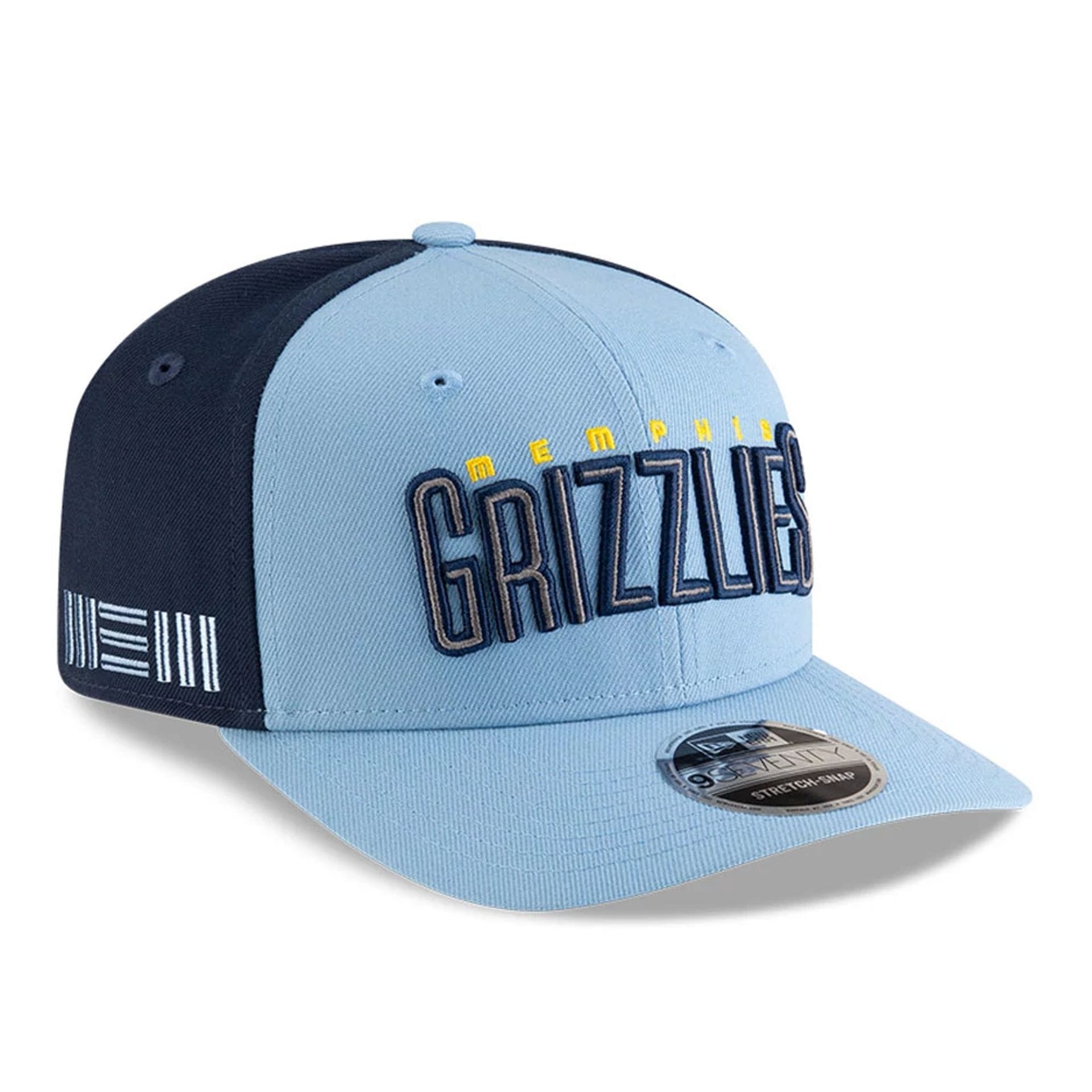 Memphis Grizzlies NBA Statement Pastel Blue 9SEVENTY Stretch Snap Adjustable Cap-kentox