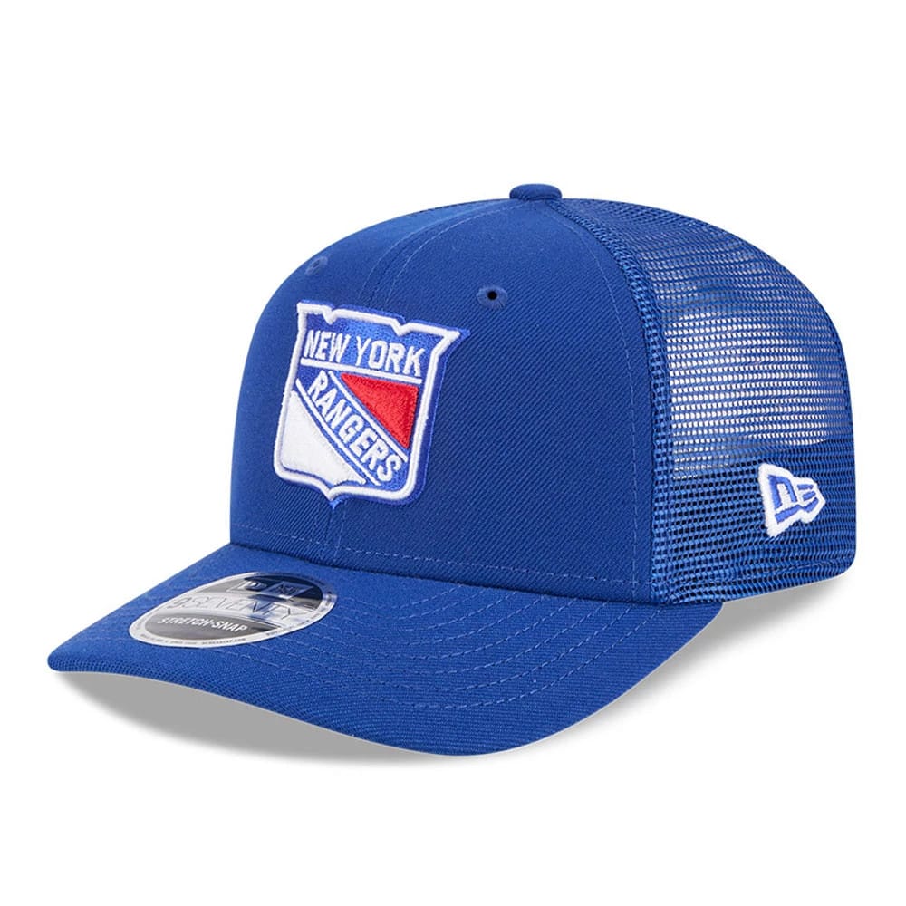 New York Rangers NHL Evergreen Blue 9SEVENTY Stretch Snap Adjustable Cap-kentox