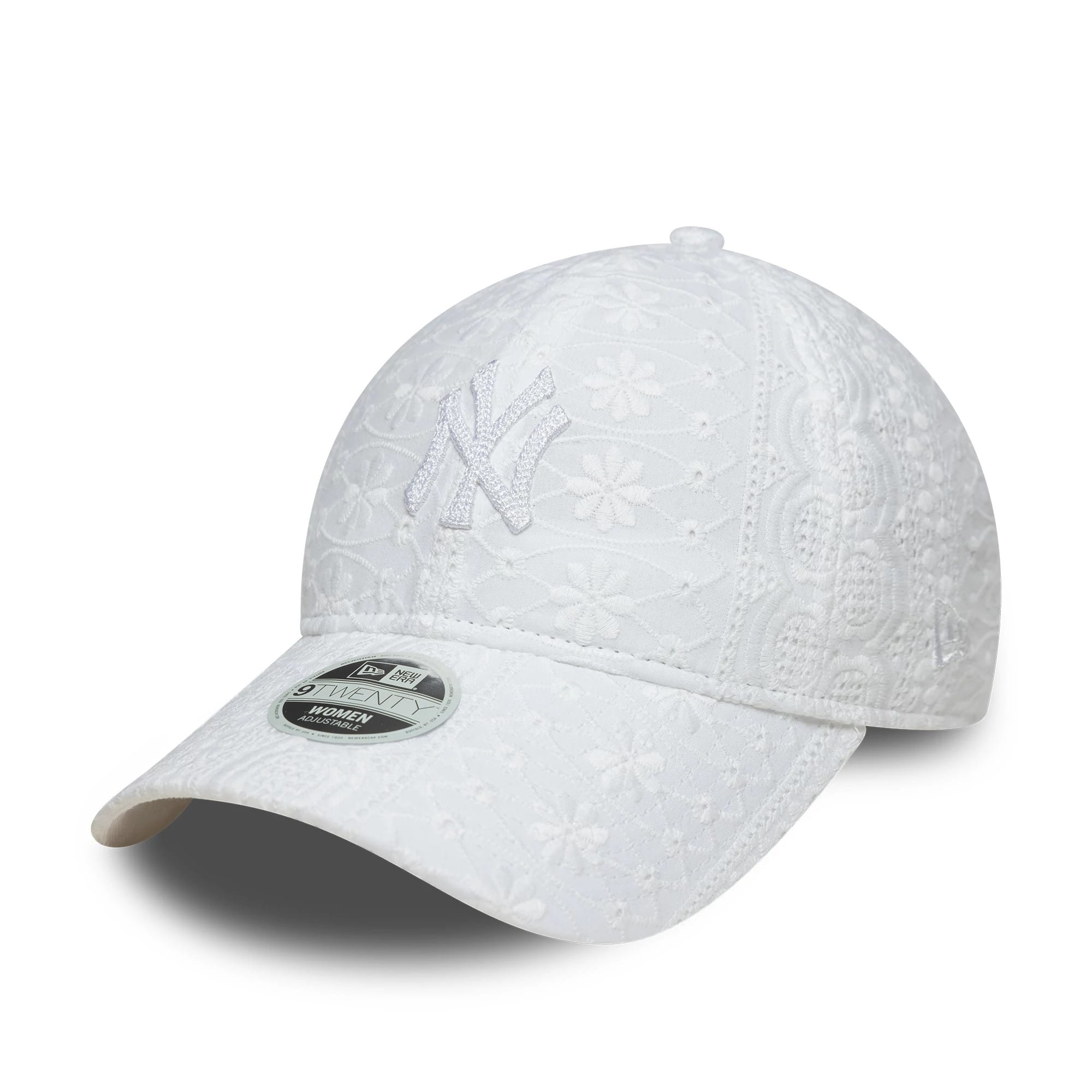 New York Yankees Womens MLB Broderie White 9TWENTY Adjustable Cap-kentox