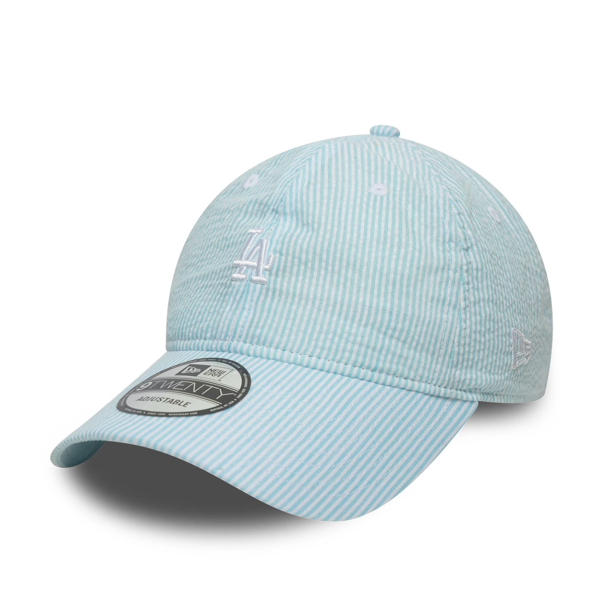 LA Dodgers MLB Seersucker Pastel Blue 9TWENTY Adjustable Cap-kentox