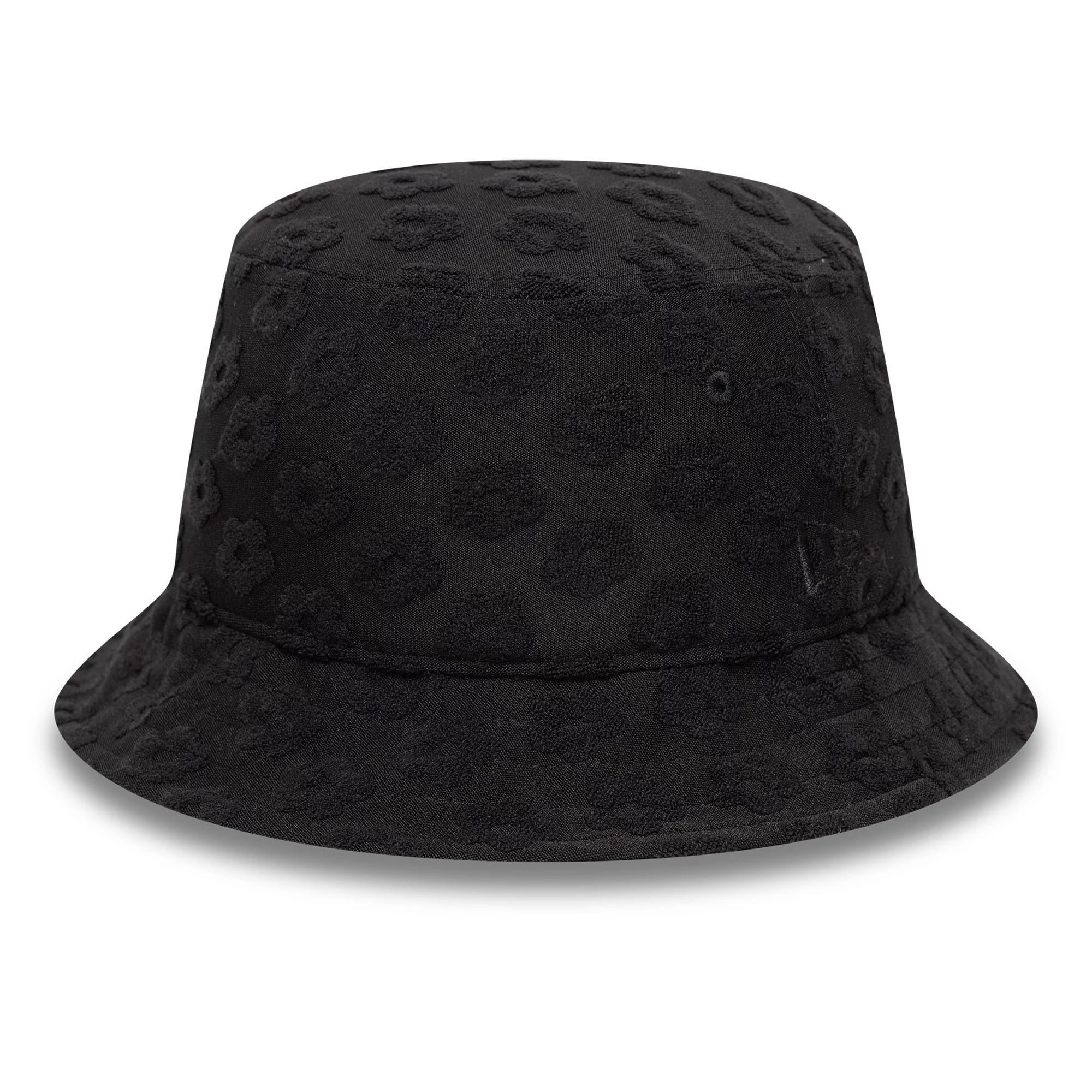 Womens New Era Towelling Black Adventure Bucket Hat-kentox