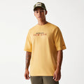 New Era Vacation Graphic Beige Oversized T-Shirt-kentox