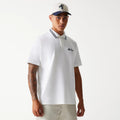 New Era Drop Shoulder White Polo Shirt-kentox