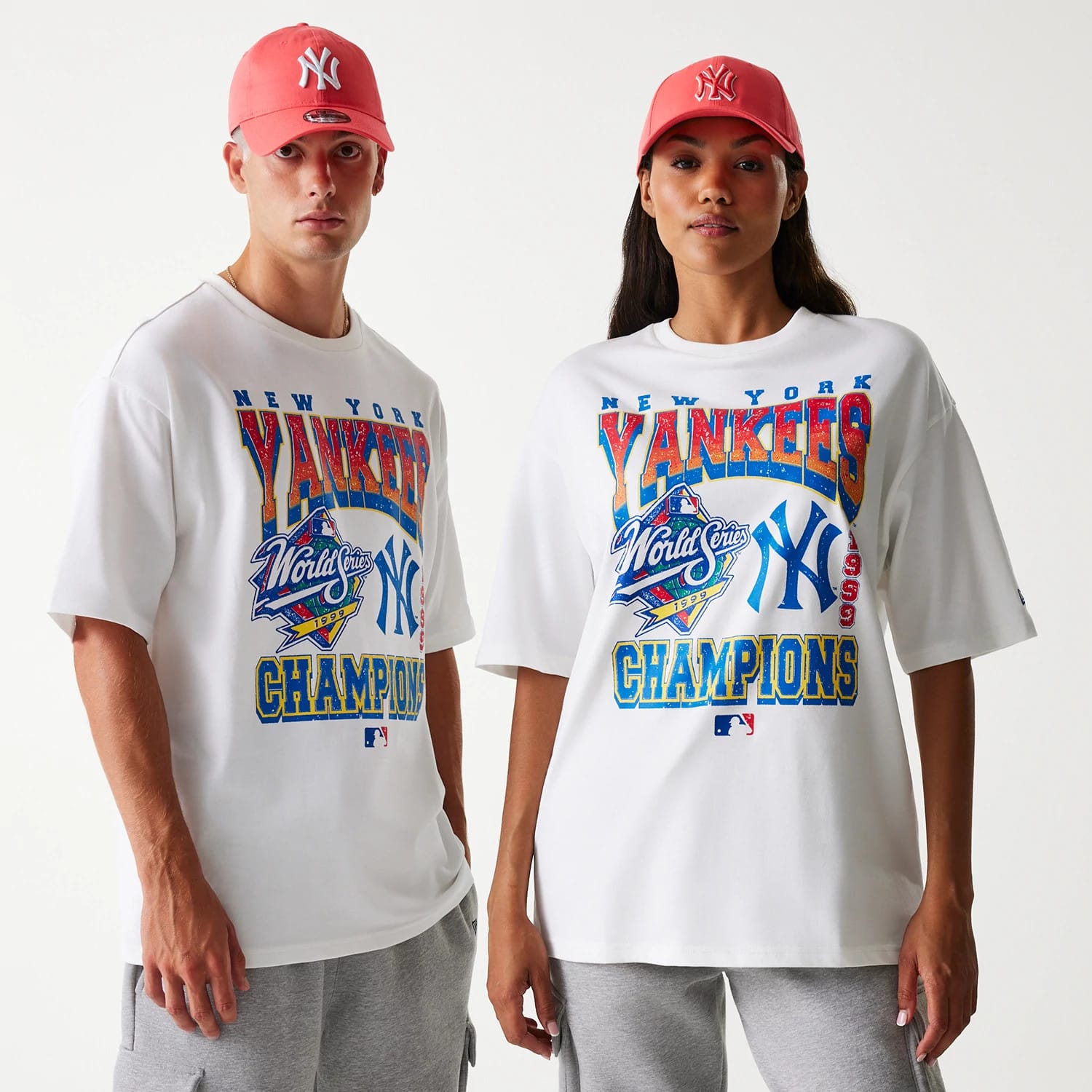 New York Yankees MLB World Series White Oversized T-Shirt-kentox