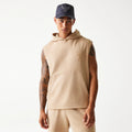Chicago Bulls NBA Washed Beige Sleeveless Hoodie-kentox
