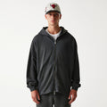 Chicago Bulls NBA Washed Grey Full Zip Hoodie-kentox