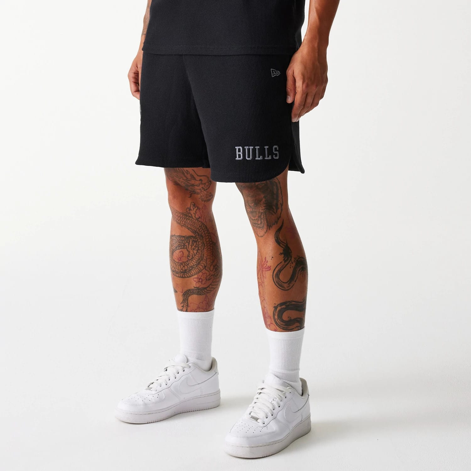 Chicago Bulls NBA Waffle Black Shorts-kentox