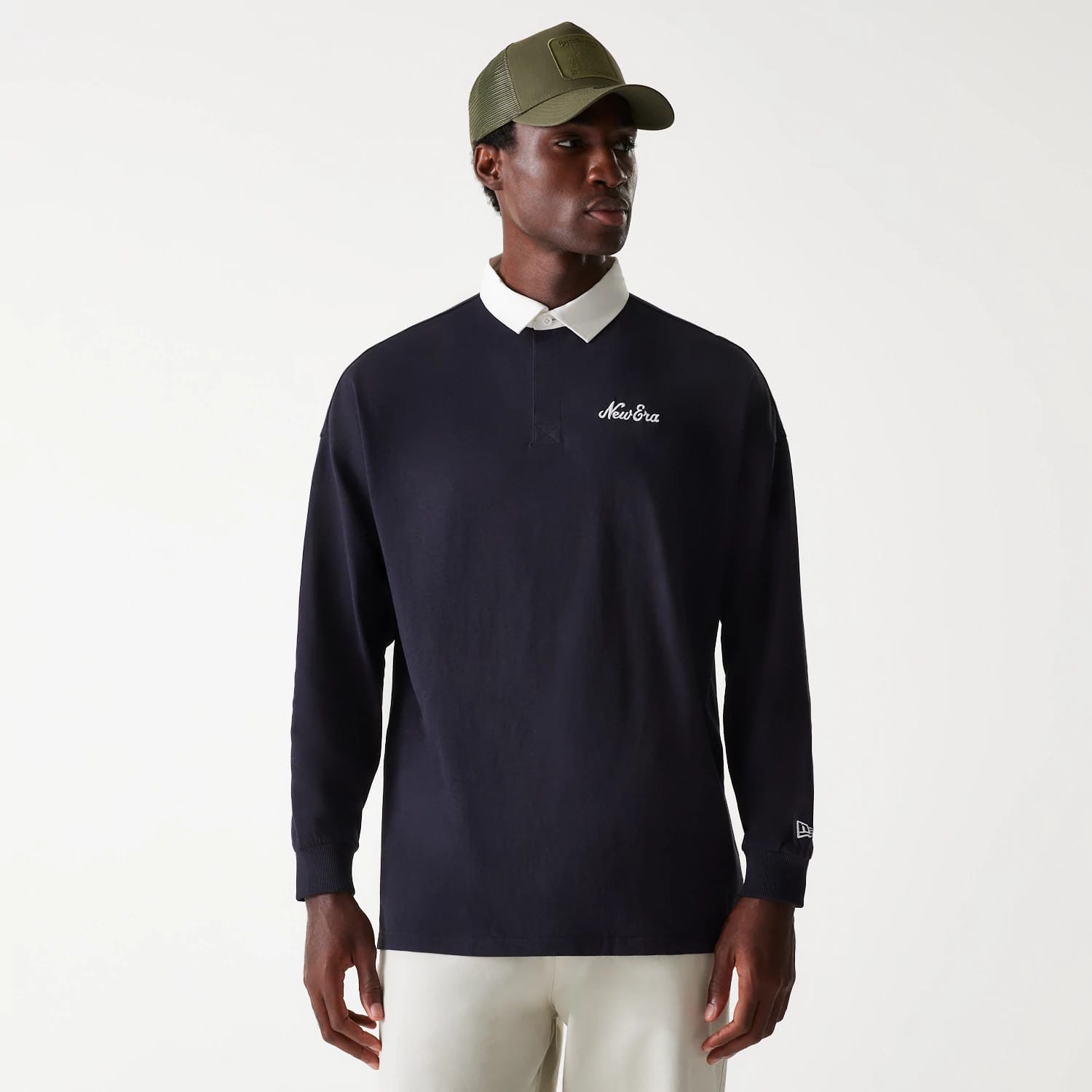New Era Navy Oversized Rugby Shirt-kentox