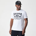 Las Vegas Raiders NFL Stack Arch Logo White T-Shirt-kentox