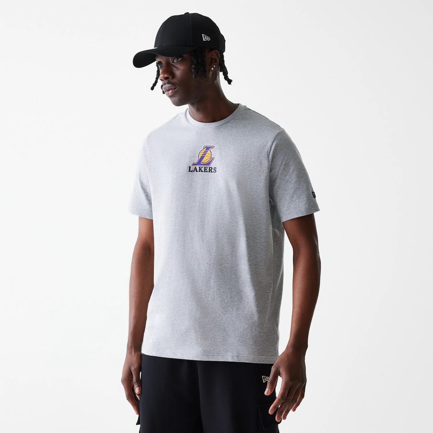 LA Lakers NBA Logo Grey T-Shirt-kentox