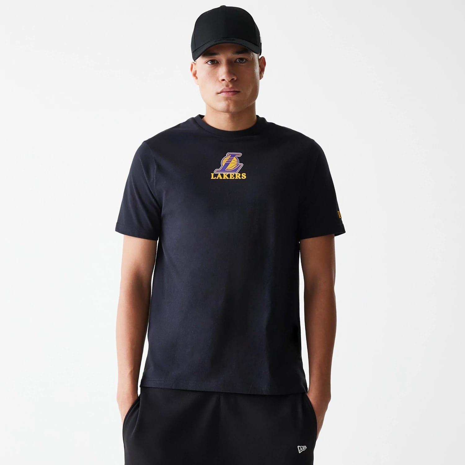 LA Lakers NBA Logo Black T-Shirt-kentox