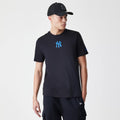 New York Yankees MLB Logo Black T-Shirt-kentox