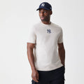 New York Yankees MLB Logo Cream T-Shirt-kentox