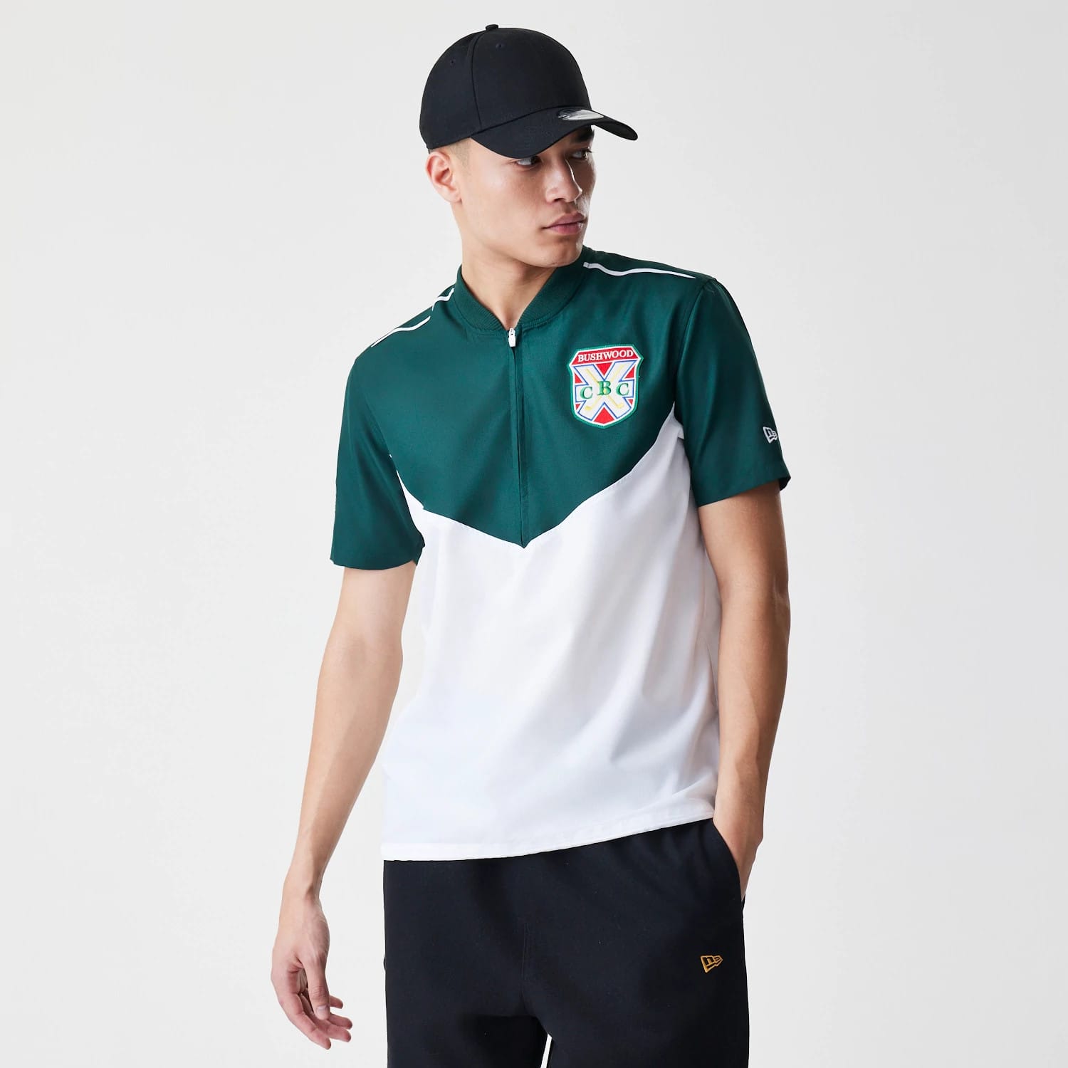 Caddyshack BushWood White 1/4 Zip Polo T-Shirt-kentox