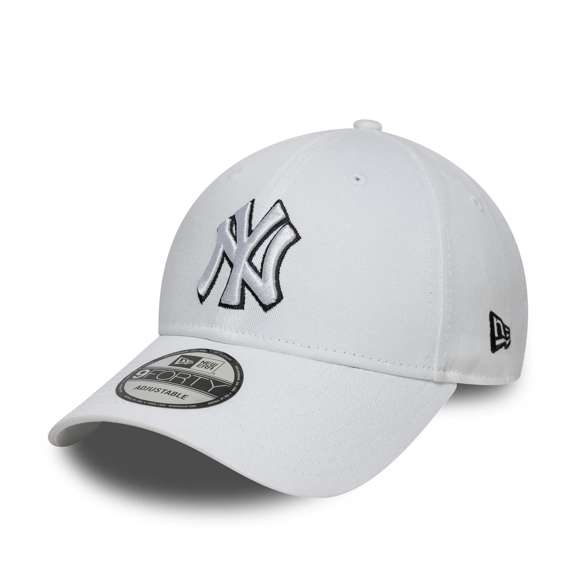 New York Yankees MLB Outline White 9FORTY Adjustable Cap-kentox
