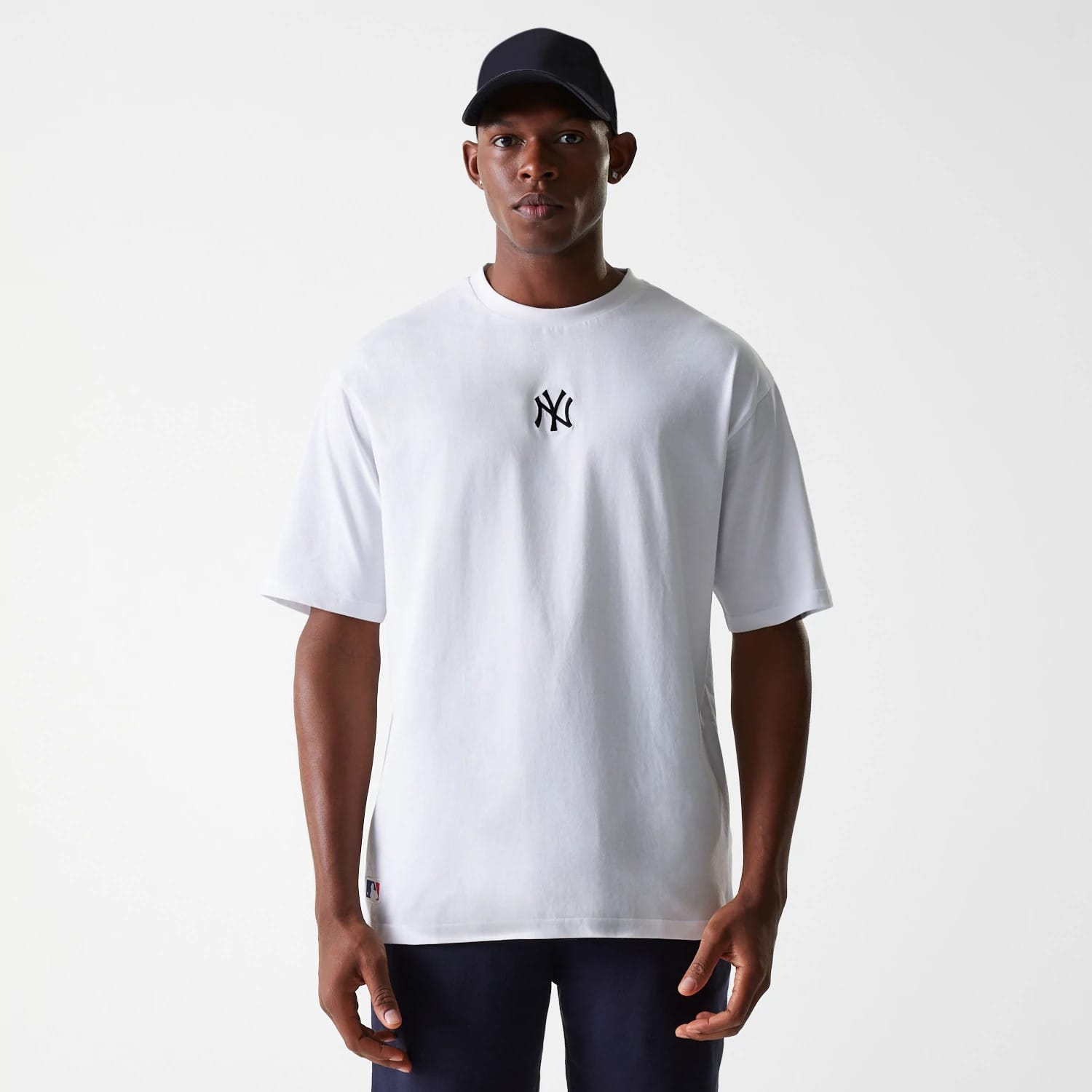 New York Yankees MLB League Essential White Oversized T-Shirt-kentox