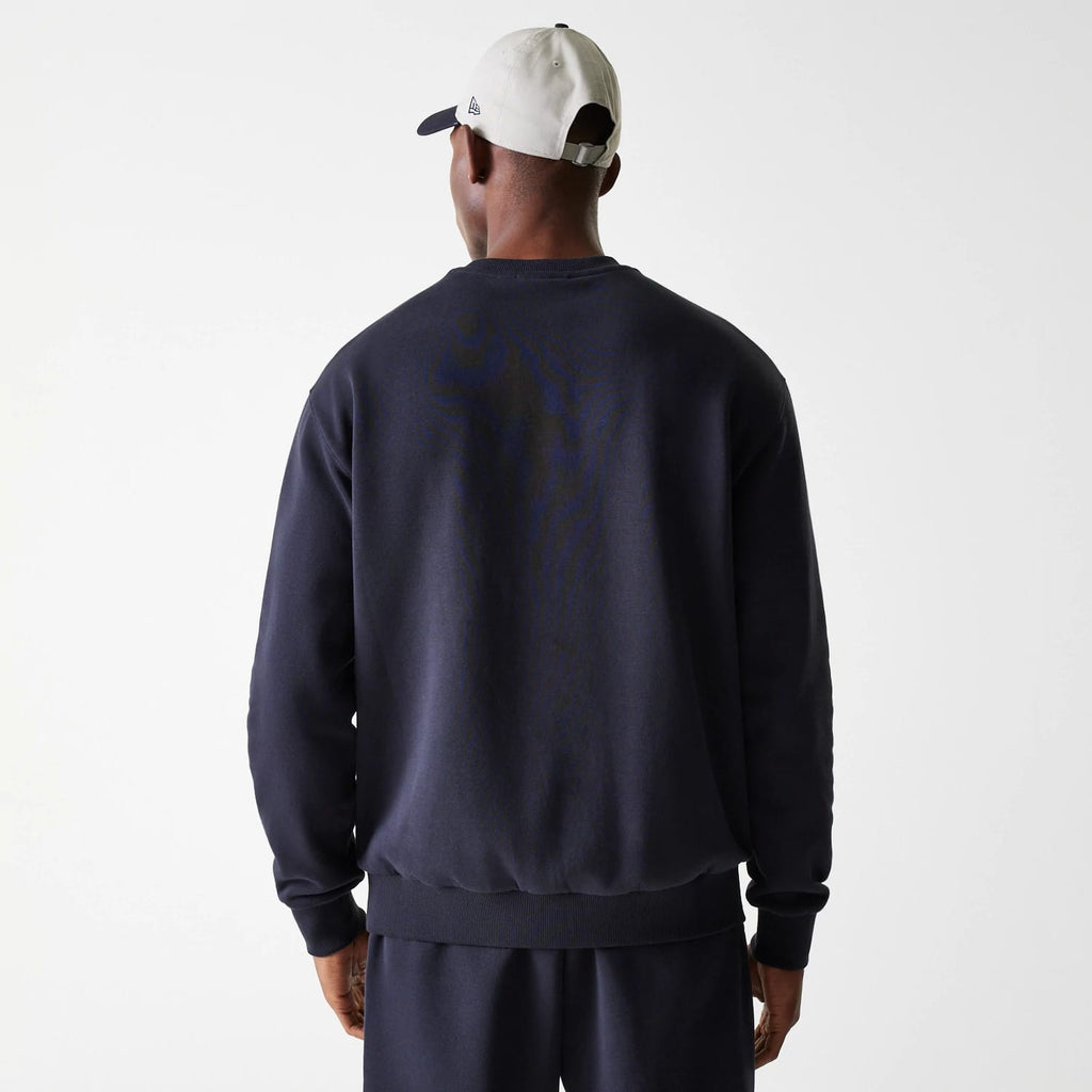 New York Yankees MLB League Essential Midi Navy Oversized Crew Neck Sweater-kentox