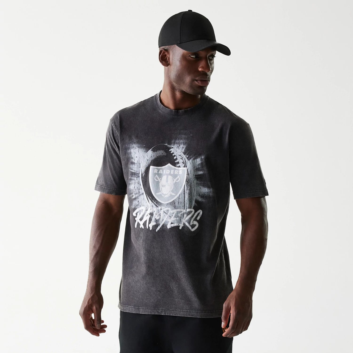 Las Vegas Raiders NFL Sport Night Black T-Shirt-kentox