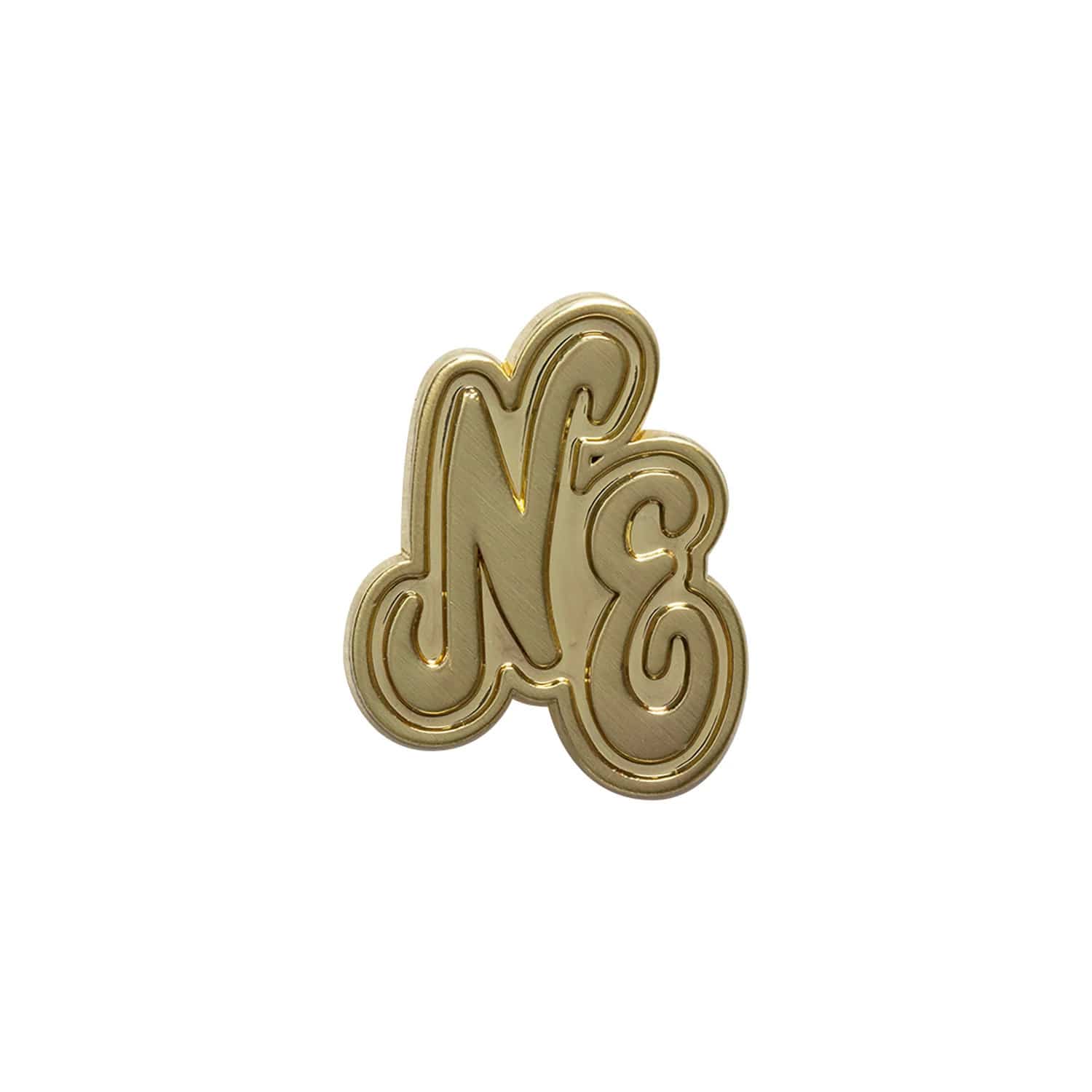 New Era Script Heritage Connect Gold Pin Badge-kentox