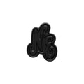 New Era Script Heritage Connect Black Pin Badge-kentox