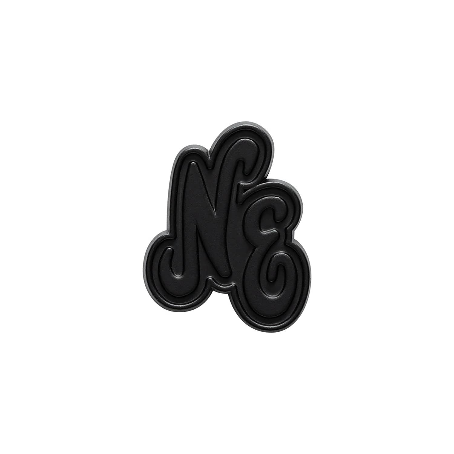 New Era Script Heritage Connect Black Pin Badge-kentox