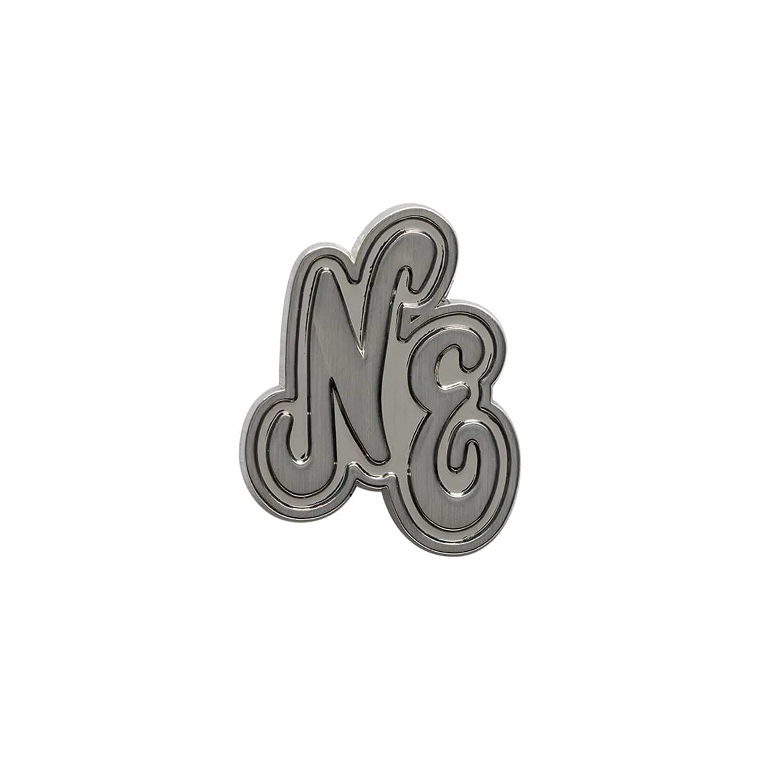 New Era Script Heritage Connect Silver Pin Badge-kentox