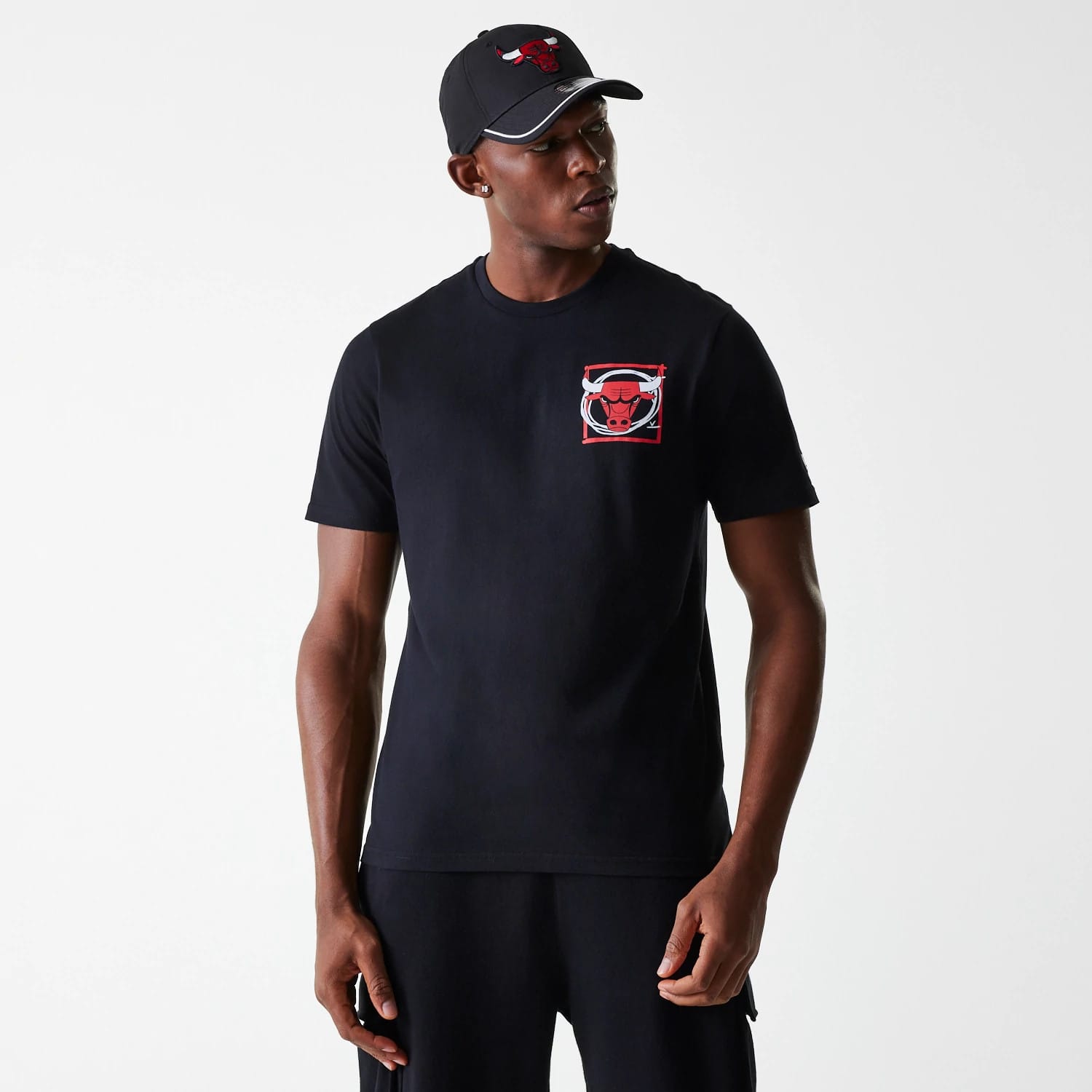 Chicago Bulls NBA Photographic Print Black T-Shirt-kentox