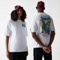 New York Yankees MLB Baseball Graphic White Oversized T-Shirt-kentox