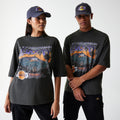 LA Lakers NBA Washed Graphic Grey T-Shirt-kentox