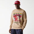 Kansas City Chiefs NFL Washed Super Bowl Beige Oversized Crew Neck Sweater-kentox